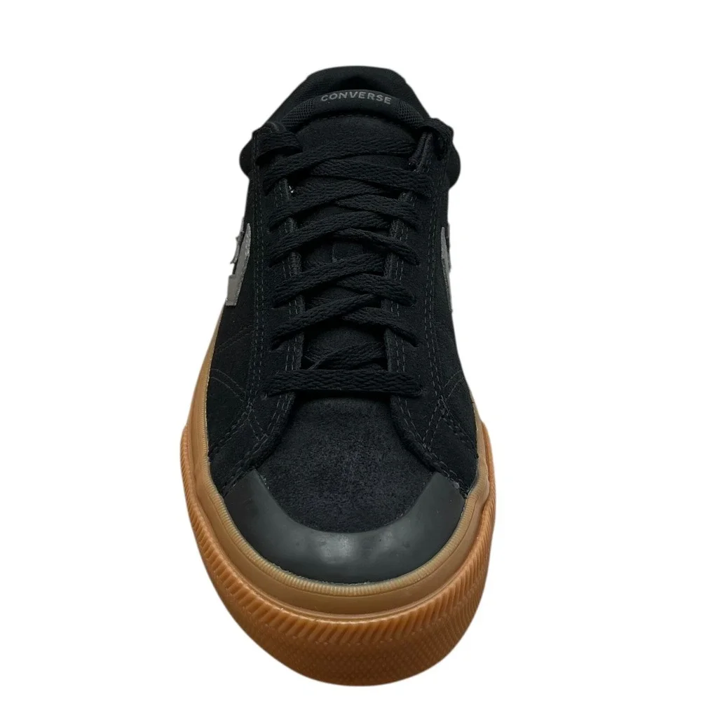 Converse Mens‎ Suede Skate Sneakers Size 10 Black Gum Sole Sport Casual Lace up - Picture 4 of 12